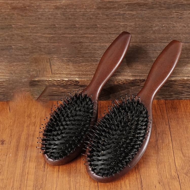 ヘアブラシ 頭 ブラシ レディース ヘッドスパ 獣毛 くし 豚毛 サラサラ ブラシ マッサージ 静電気防止 髪 パドルブラシ メンズ 髪の毛 クッションブラシ スカルプブラシ 頭皮マッサージ 頭皮ブラシ 艶髪 ツヤ ヘアケア ミニ 大きめ パドルブラシ 頭皮ケア 美髪 - 2