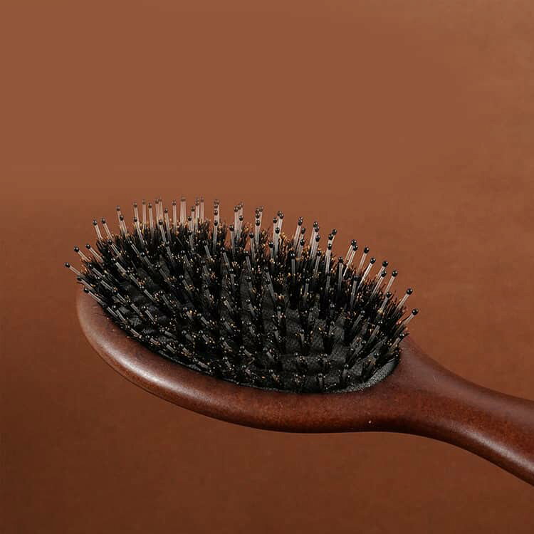 ヘアブラシ 頭 ブラシ レディース ヘッドスパ 獣毛 くし 豚毛 サラサラ ブラシ マッサージ 静電気防止 髪 パドルブラシ メンズ 髪の毛 クッションブラシ スカルプブラシ 頭皮マッサージ 頭皮ブラシ 艶髪 ツヤ ヘアケア ミニ 大きめ パドルブラシ 頭皮ケア 美髪 - 3
