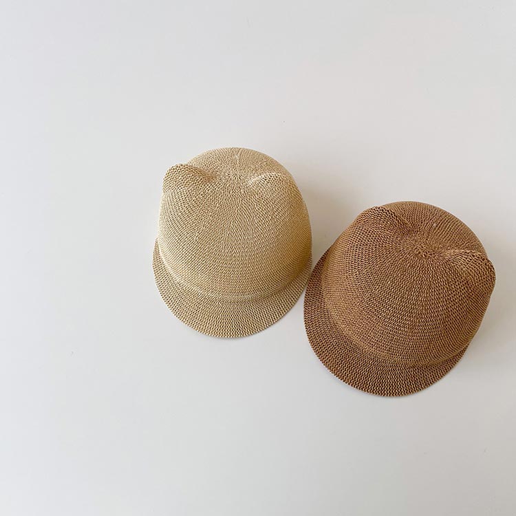 ベビー 麦わら帽子 ねこ耳 猫耳 おしゃれ かわいい 子供 麦わらハット ストローハット キッズ帽子 ベビー帽子 新生児 赤ちゃん 日焼け対策 遮光 UVカット 日よけ帽子 サマーハット 男女兼用 男の子 女の子 0歳 1歳 2歳 3歳 幼児 出産祝い ギフト プレゼント 送料無料