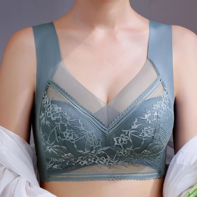 ブラジャー 小さく見せるブラジャー ノンワイヤー ブラ フルカップ 胸を小さく見せるブラ レース 大きな胸を小さく見せるブラ レディース 胸が小さく見えるブラ ナイトブラ 脇高 補正下着 脇肉 背中 スッキリ 着瘦せブラ 下着 大きいサイズ ナイトブラ 送料無料 second-stage01-10018813 Amoremio 楽天市場店 サンプル画像2