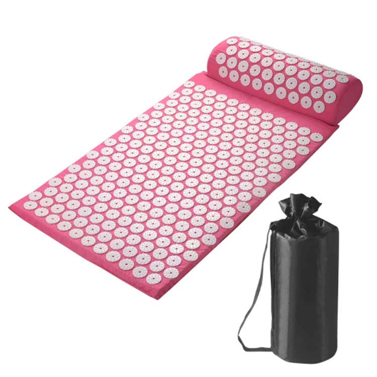 シャクティマット RL-24 全身を駆け巡る刺激でストレスを吹き飛ばす厚手指圧マット3点セット 枕 収納バッグ 血液循環促進 男女兼用 フィットネス 室内外