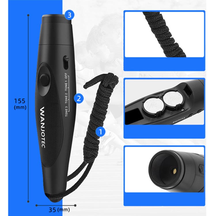 電子笛 ホイッスル 125dB スポーツ用 電子ホイッスル 笛 持ちやすい 熊よけスプレ...