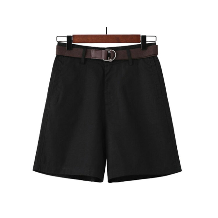 ショートパンツ レディース ハーフパンツ ベルト付き ショーパン シンプル 短パン ...