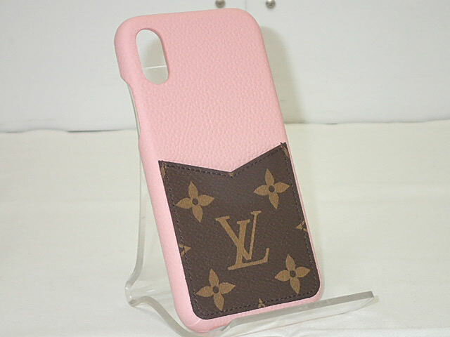 ★【送料無料】LOUIS　VUITTON　ルイヴィトン　モノグラム　iPhone　バンパー　X＆XS　アイフォン10・(10Sにも対応)/アイフォンケース　M68892/ローズプードル　当店では以前46200　【中古】【未使用】あす楽対応