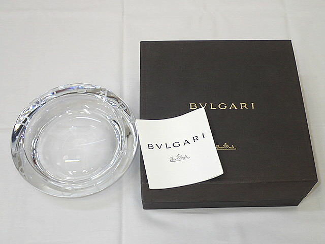 ★【送料無料】BVLGARI　ブルガリ/ROSENTHAL ローゼンタール クリスタル　アッシュトレイ　灰皿　　ラージ　47504　　【中古】あす楽対応 レディース 、メンズ