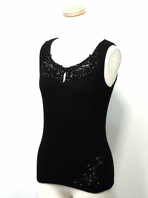 ★【メール便で送料無料】【冬物500円】【冬物70％】当店通常550が、L’EST　ROSE　レストローズ　ニット　【中古】レディース