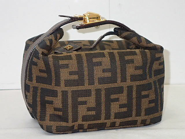 ★【送料無料】FENDI　フェンディ　ズッカ　ミニバニティ　26360 　ヴィンテージ　【中古】あす楽対応 レディース