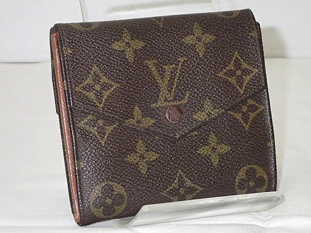 ★【送料無料】LOUIS　VUITTON　ルイヴィトン　モノグラム　Wホック　2つ折り財布　M61660　ヴィンテージ　当店では以前19,800　【中古】あす楽対応 メンズ、レディース