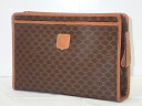★【送料無料】CELINE セリーヌ マカダム セカンドバッグ クラッチ M10 ヴィンテージ 【中古】メンズ