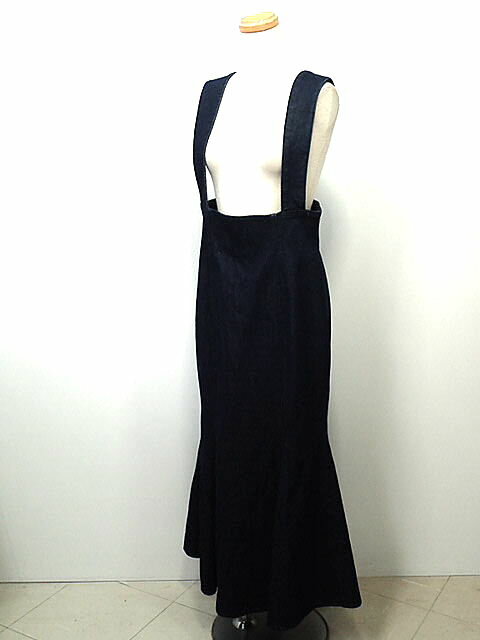 ★【送料無料】IENA LA BOUCLE イエナ ラ ブークル 強撚デニムジャンパースカート 【中古】レディース