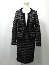 ★【送料無料】theory luxe セオリーリュクス セットアップ TWEED KNIT 小さいサイズ 【中古】レディース