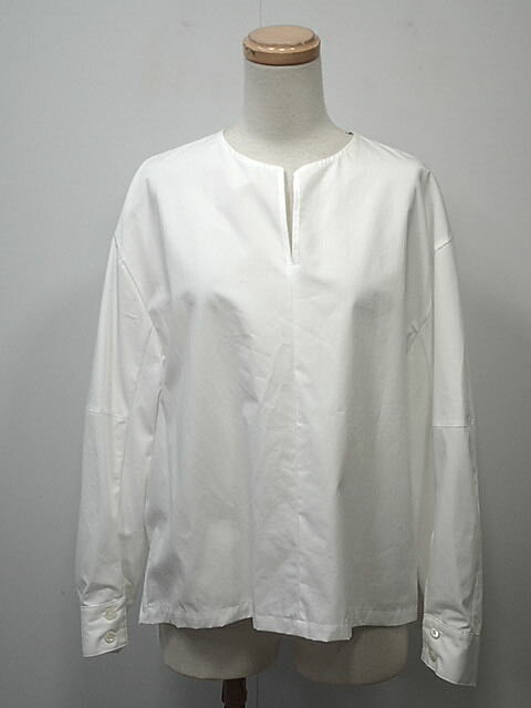 ★【送料無料】UNTITLED アンタイトル 【洗える】キーネックボリューム袖ブラウス 【中古】レディース