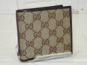 ★【送料無料】【ポイント10倍】GUCCI グッチ GG 2つ折り財布 ウェブ シェリー 131927 F4F2N 9791 【未使用】【中古】メンズ、レディー...