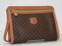 ★【送料無料】CELINE セリーヌ マカダム セカンドバッグ クラッチ MC 96 ヴィンテージ 【中古】メンズ