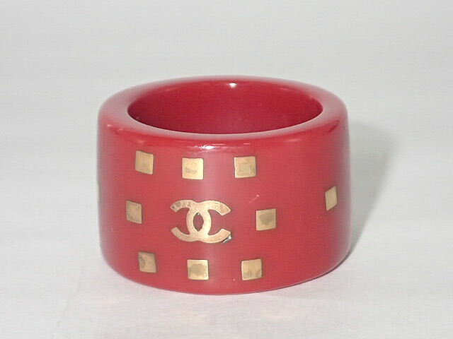 鼈甲風　シャネル　プラスチック　リング　指輪 鼈甲風 シャネル プラスチック リング 指輪