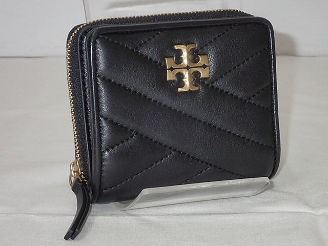 ★【送料無料】TORY　BURCH　トリーバーチ　キラ　シェブロン　バイフォールド　ウォレット　2つ折り財布　90344　【中古】レディース