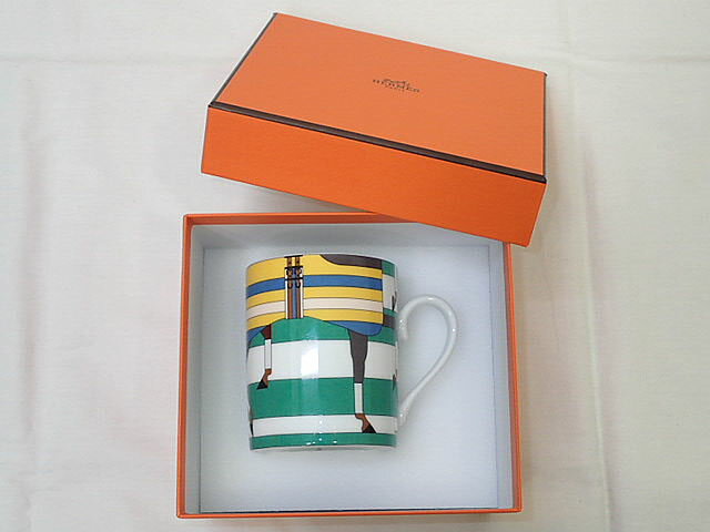 ★【送料無料】【ポイント10倍】HERMES　エルメス　マグカップ　「ROCABAR/ロカバール」　【中古】【未使用】レディース、メンズ