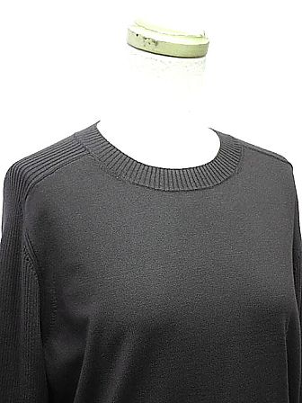 ★【送料無料】【ポイント10倍】BEIGE，S　ベイジS　（WEB限定・洗える）ストレッチクルーネックリブニットプルオーバー　「WILLOW」　スモールサイズ　【中古】レディース 2