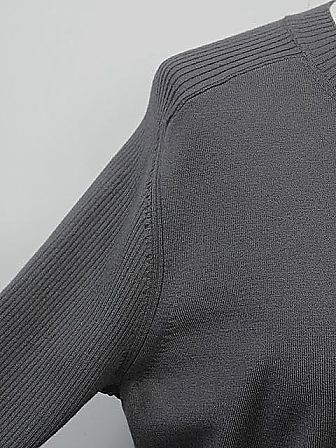 ★【送料無料】【ポイント10倍】BEIGE，S　ベイジS　（WEB限定・洗える）ストレッチクルーネックリブニットプルオーバー　「WILLOW」　スモールサイズ　【中古】レディース 3