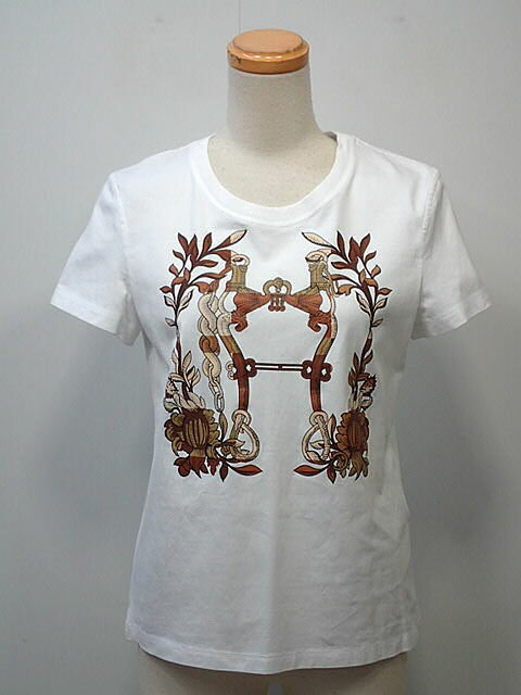 乐天商城 - ★【送料無料】HERMES　エルメス　DELLA CAVALLERIA　デッラ・カヴァッレリア　Tシャツ　4E4629DA　2024SS　【中古】レディース