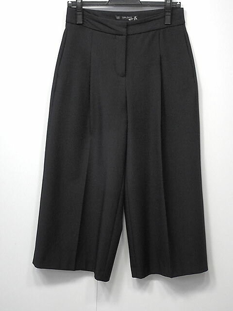 乐天商城 - ★ZARA　BASIC　ザラベーシック　クロップドワイドパンツ　【中古】レディース