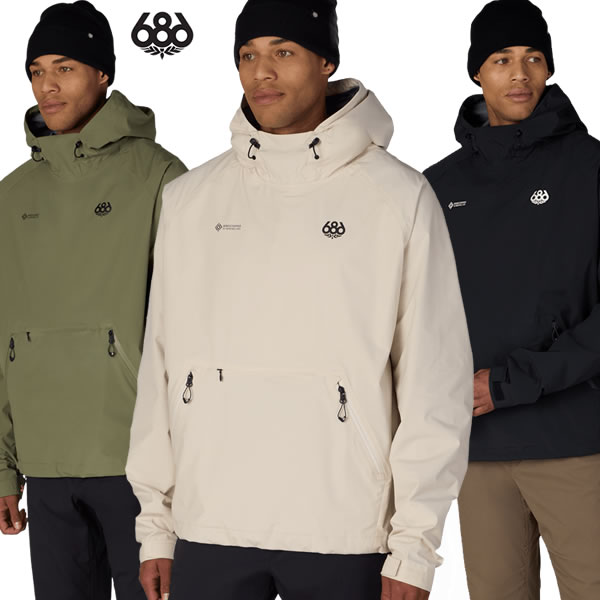26-27 686 ジャケット M6WNCS129 WINDSTOPPER PULLOVER HOODY: 正規品/メンズ/スノーボードウエア/スノボ