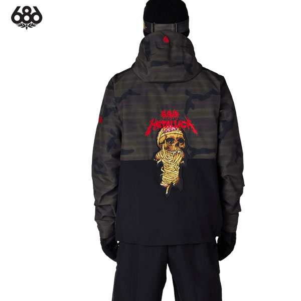 【予約商品】2026年 10～11月頃入荷予定　※入荷次第、決済＆出荷致します。■予約商品■←※注意事項はコチラ 686 スノージャケット M6WN193 METALLICA ONE INSULATED JACKET メタリカ シックスエイトシックス 定価：　￥55,000（税抜き） 2レイヤー infiDRY® 10K（100%リサイクルポリエステル素材）+ PFASフリーDWR（耐久撥水）加工 infiLOFT® 40g インサレーション（中綿）身頃・袖 Air-Flo™ 脇下ベンチレーション フロントハンドポケット（ジッパー付き） 固定式アジャスタブル・パウダースカート バンジーコード調整式フード オーディオポケット ファスナー式パスポケット（キー・クリップ付き） フロントハンドポケット（ジッパー付き） ファスナー調整式カフ（袖口） トリコット裏地付き襟・マウスフラップ 裾幅調整用シンチコード Pant Jacket Connect™ システム 内側ゴーグル＆レンズ収納ポケット Glove Link™ インナーサムグリップ ヘッドホンコード用ループ フロントハンドポケット＆袖パスポケット内キー・クリップ 主要箇所のBemis®シームテープ加工 ヘルメット対応フード 内側ポケット数：3 外側ポケット数：2 5ポケットデザイン USサイズ ◆予めご了承下さいませ◆ 在庫システムのデータ反映タイムラグ等により、まれにご注文商品が欠品している場合がございます。 お使いのパソコンやモニターの環境により、色に違いが 出ることがあります。 メーカー希望小売価格はメーカーカタログに基づいて掲載しています