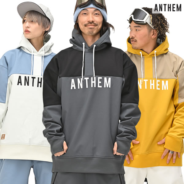 「全品5-10倍 13日08時迄」23-24 ANTHEM ボンデッドパーカー SHOULDER PATCH HOODIE AN2305: 正規品/メンズ/レディース/スノーボードウエア/アンセム/スノボ/snow