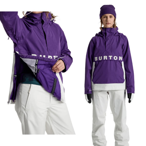 ������5-15�� 13��08����24-25 ��ǥ����� BURTON ���㥱�å� Women's FROSTNER ANORAK Jacket 23360102: ������/���Ρ��ܡ��ɥ�����/�С��ȥ�/snow