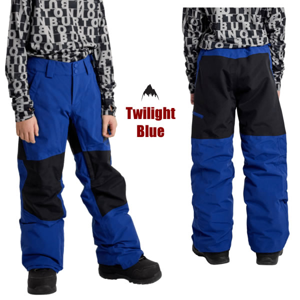 子供用 BURTON パンツ Skylar Pant 243211　スカイラーパンツ 定価：　￥17,000 (税抜き) 成長に対応するRoom-To-Growシステムや優れた防水性&amp;保温性を備えた究極のキッズ用パンツ。 寒さや風から身を守るため、体の約70%を覆う自分専用の防御壁があったら嬉しいですよね。Youth Skylar Pantが、まさにそれです。優れた防水性と透湿性で内部をドライに保ち、全体に60gを投入したThermacoreインサレーションが高い保温性を提供します。さらにRoom-To-Growシステム採用なので、成長期でも数年にわたり着用できます。 レギュラーフィット DRYRIDE（15,000mm/15,000g） Thermacoreインサレーション（全体に60g） メッシュライナーベント 立体裁断の膝 全ての縫い目にシームテープ加工 成長に対応するRoom-To-Growシステム 耐水ブーツゲーター カフエレベーター XS:　年齢6-7　身長117-127　 S:　年齢8　身長127-137　 M:　年齢10　身長137-147 L:　年齢12　身長147-157 XL:　年齢14-16　身長157-168 ※大体の目安です。 ◆予めご了承下さいませ◆ 在庫システムのデータ反映タイムラグ等により、まれにご注文商品が欠品している場合がございます。 お使いのパソコンやモニターの環境により、色に違いが 出ることがあります。メーカー希望小売価格はメーカーカタログに基づいて掲載しています