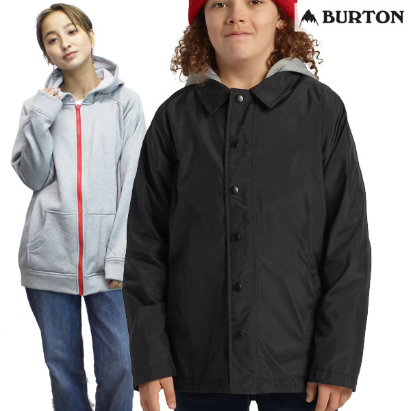 ITEM：子供用 BURTON コーチジャケット Kids' Ripton Coaches System Jacket 21451100 定価　￥14,000（税抜き） お気に入りのコーチジャケットとフリースをミックスしたら……、こちらのシステムジャケットができました。3ウェイ仕様で、幅広いシーズンで活躍します。 DRYRIDE Mist-Defyポリエステルタフタ素材 3ウェイシステム 取外し可能なライナー: 起毛フレンチテリーフリース素材（ポリエステル100%） YKKジップ フード ハンドウォーマーポケット（コーチジャケット） カンガルーハンドウォーマーポケット（取外し可能なフリース） サムホール（フリース） ユニセックス ■サイズ目安 XLサイズ　・・・　身幅　約 56cm　　着丈　約 70cm ※自社平置き採寸値につき、多少の誤差はご容赦下さい。 XS:　年齢5-6　身長110-119　 S:　年齢7-8　身長123-133　 M:　年齢10-12　身長140-147　 L:　年齢14-16　身長150-163　 XL:　年齢18　身長164-169　 ※大体の目安です。 ◆予めご了承下さいませ◆ 在庫システムのデータ反映タイムラグ等により、まれにご注文商品が欠品している場合がございます。 お使いのパソコンやモニターの環境により、色に違いが 出ることがあります。