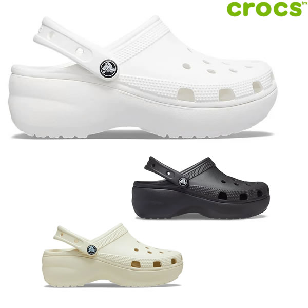 全品5-10倍 21日08時迄 レディース CROCS サンダル Classic Platform Clog 206750: 正規品 クロックス cat-fs