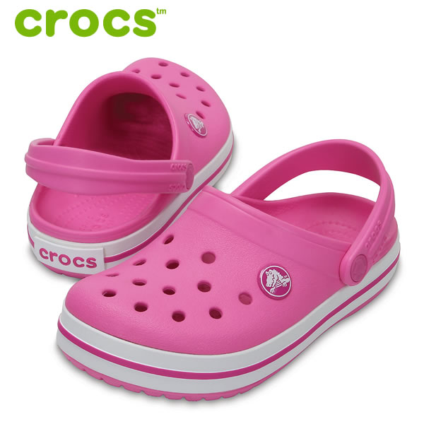 「全品5倍 24日14時〜29日08時迄」CROCS 子供用 サンダル crocband kids 204537: Party Pink 国内正規品/クロックス/ジュニア/キッズ/cat-fs/JR