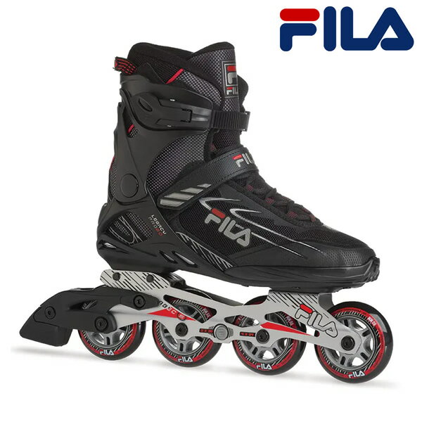 メンズインラインスケート Fila Skates LEGACY PRO 80　 定価：　￥24,000（税抜き） 中級者のハードユーズにも高いパフォーマンスで応えてくれる！ ベアリング：　ABEC 5 ウイール：　 80 mm/82A ブレーキ（右足のみ） Double adjustment for wheels Closure: Lever, laces and instep strap Sporty fit, preshaped padding Heel cushion Shock Absorbtion ◆予めご了承下さいませ◆ 在庫システムのデータ反映タイムラグ等により、まれにご注文商品が欠品している場合がご