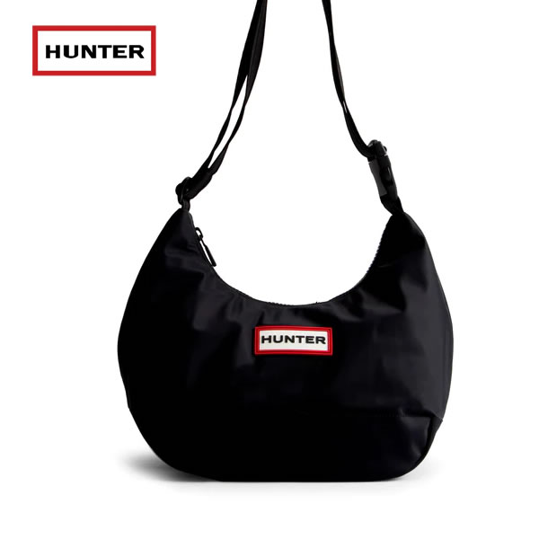 楽天セカンドブランド「全品5-10倍 6月3日08時迄」HUNTER ショルダーバッグ NYLON MIDI HOBO UBS3601KBM: 日本正規品/バッグ/ハンター/cat-fs