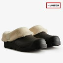 「全品5-10倍 5月1日迄」レディース HUNTER サンダル Play Vegan Shearling Insulated Clogs WFF1000RSP: 正規品/ハンター/cat-fs