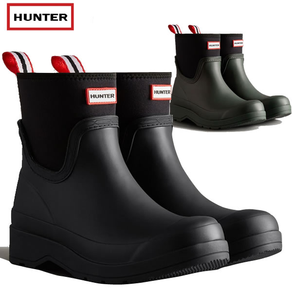 レディース HUNTER レインブーツ Play Short Neoprene Wellington Boots WFS1020RMA:: 正規品/ハンター/cat-fs