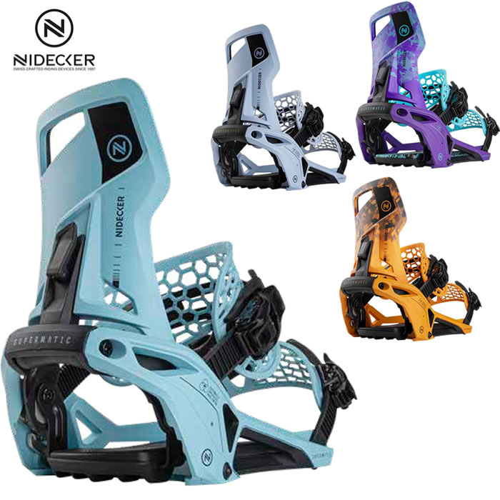 24-25 NIDECKER バインディング SUPERMATIC： 正規品/メンズ/レディース/ナイデッカー/ニデッカー/スノーボード /スノボ/snow