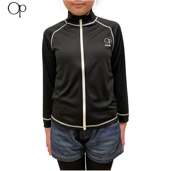 「全品10-16倍 26日08時迄」【ゆうパケット】25SS 子供用 OP ラッシュガード UV RASH 569-430S: BLK 国..
