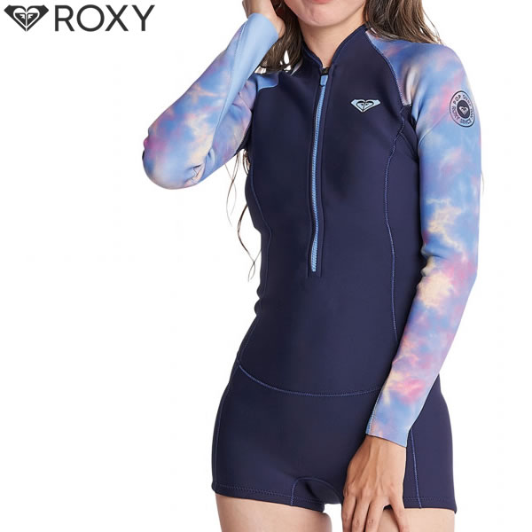 「全品5-10倍 31日08時迄」22SS レディース ROXY スプリングスーツ 2.0 POPSURF FZ LS SPRING rwt221902: 正規品/ロキシー/ウェットスーツ/surf 1