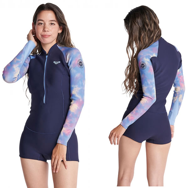 「全品5-10倍 31日08時迄」22SS レディース ROXY スプリングスーツ 2.0 POPSURF FZ LS SPRING rwt221902: 正規品/ロキシー/ウェットスーツ/surf 2