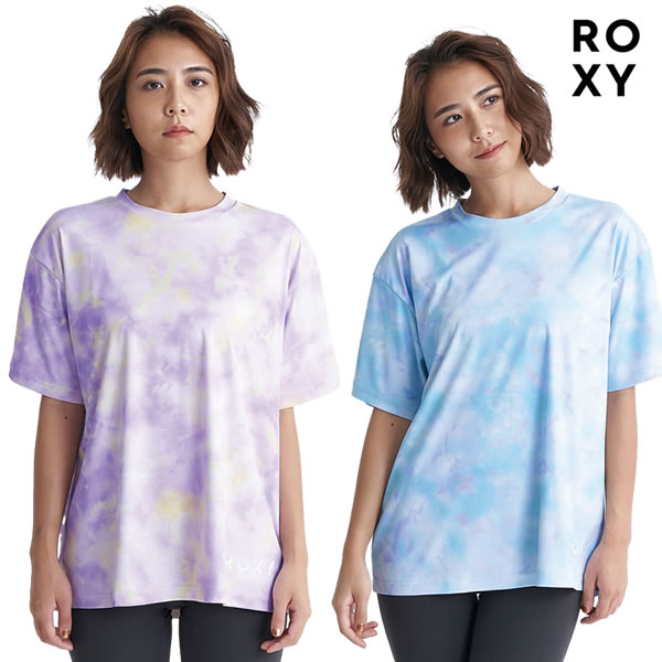 楽天セカンドブランド「全品5-10倍 21日08時迄」【ゆうパケット】24SS ROXY ラッシュガードTシャツ RIDE ON TIE DYE　RST242502: 正規品/レディース/ロキシー/半袖/surf