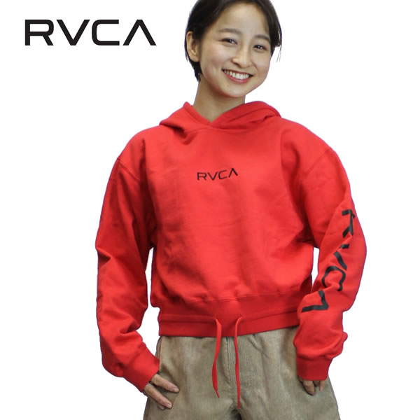 楽天セカンドブランド「全品5-10倍 6月3日08時迄」19SP レディース RVCA パーカー BOUND POINT PULL OVER aj043-012 red 国内正規品/ルーカ/ プルオーバー/aj043012/cat-fs