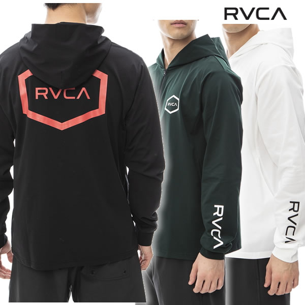 Long-Sleeved - 「全品5-15倍 19日14時-21日08時迄」24SS RVCA ラッシュガード HEX LS SURF HOODIE BE041-800: 正規品/ルーカ/ルカ/メンズ/長袖/BE041800/surf