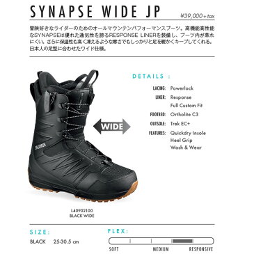 19-20 SALOMON ブーツ SYNAPSE WIDE JP L40902100: 正規品/サロモン/メンズ/スノーボード/シナプスワイド/靴/snow