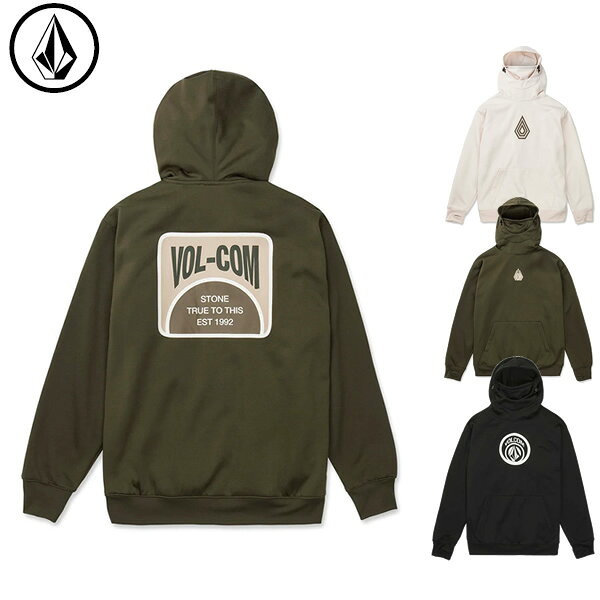 VOLCOM パーカー HYDRO RIDING HOODIE G4152650 定価 :　￥9,800（税抜き） スノーシーンでのライディングを想定して設計された、26-27年モデルのプルオーバーフーディー。フリース素材を採用したアウターウェアとして、厳冬期のレイヤリングから春先のライディングまで、幅広いコンディションで活躍する。VOLCOMらしい洗練されたデザインと、アクティブな動きを妨げない機能的なシルエットを両立。メンズ向けのサイズ設計により、スノーボードをはじめとするアクションスポーツにおいて、快適な着用感とパフォーマンスをサポートする。 ポリエステル100% リブ部分 ポリエステル95% ポリウレタン5% 身丈/身幅（cm） S: --/-- M: 70/60.5 L: 73/64 ※大体の目安です。 ◆予めご了承下さいませ◆ 在庫システムのデータ反映タイムラグ等により、まれにご注文商品が欠品している場合がございます。 お使いのパソコンやモニターの環境により、色に違いが 出ることがあります。 メーカー希望小売価格はメーカーカタログに基づいて掲載しています