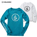 「全品5-10倍 26日08時迄」【ゆうパケット】子供用 VOLCOM ラッシュガード LIDO SOLID L/S C9312000: 正規品/ボルコム/ジュニア/キッズ/ユース/長袖/surf