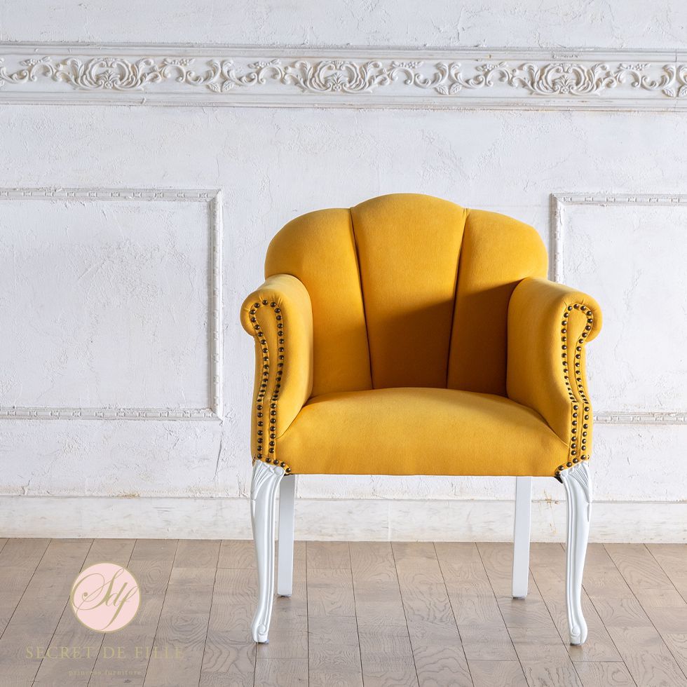 貝殻 チェア シェル アームチェア かわいい 姫系 ロココ 家具 フレンチ ヨーロッパ 激安 椅子 イス いす イギリス エステ サロン 店舗什器 美容室 カフェ レストラン 飲食 ホテル アパレル インスタ 映え ひとりがけ 一人掛け 一人用 肘付き椅子 リプロ B 65*60*75