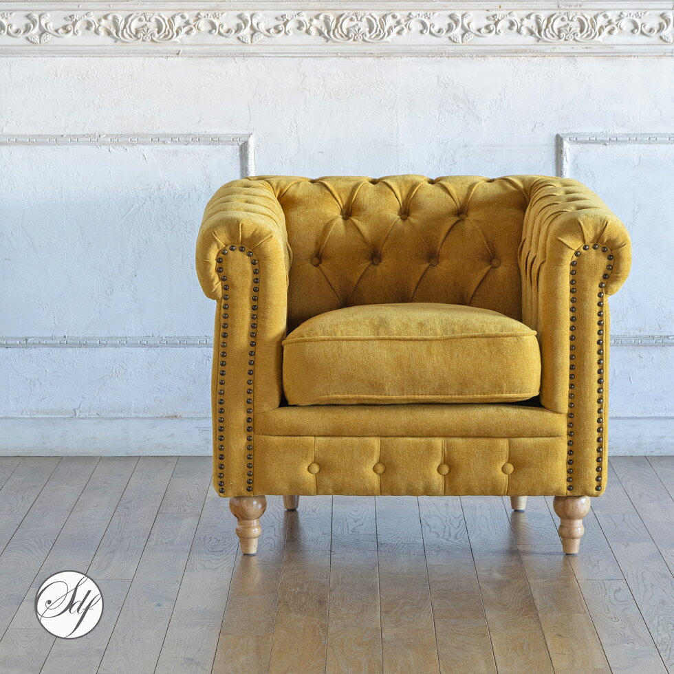 チェスターフィールド ソファ 1人掛け 一人掛け 1人用アンティーク 風 家具 ヴィンセント ホテルライク..