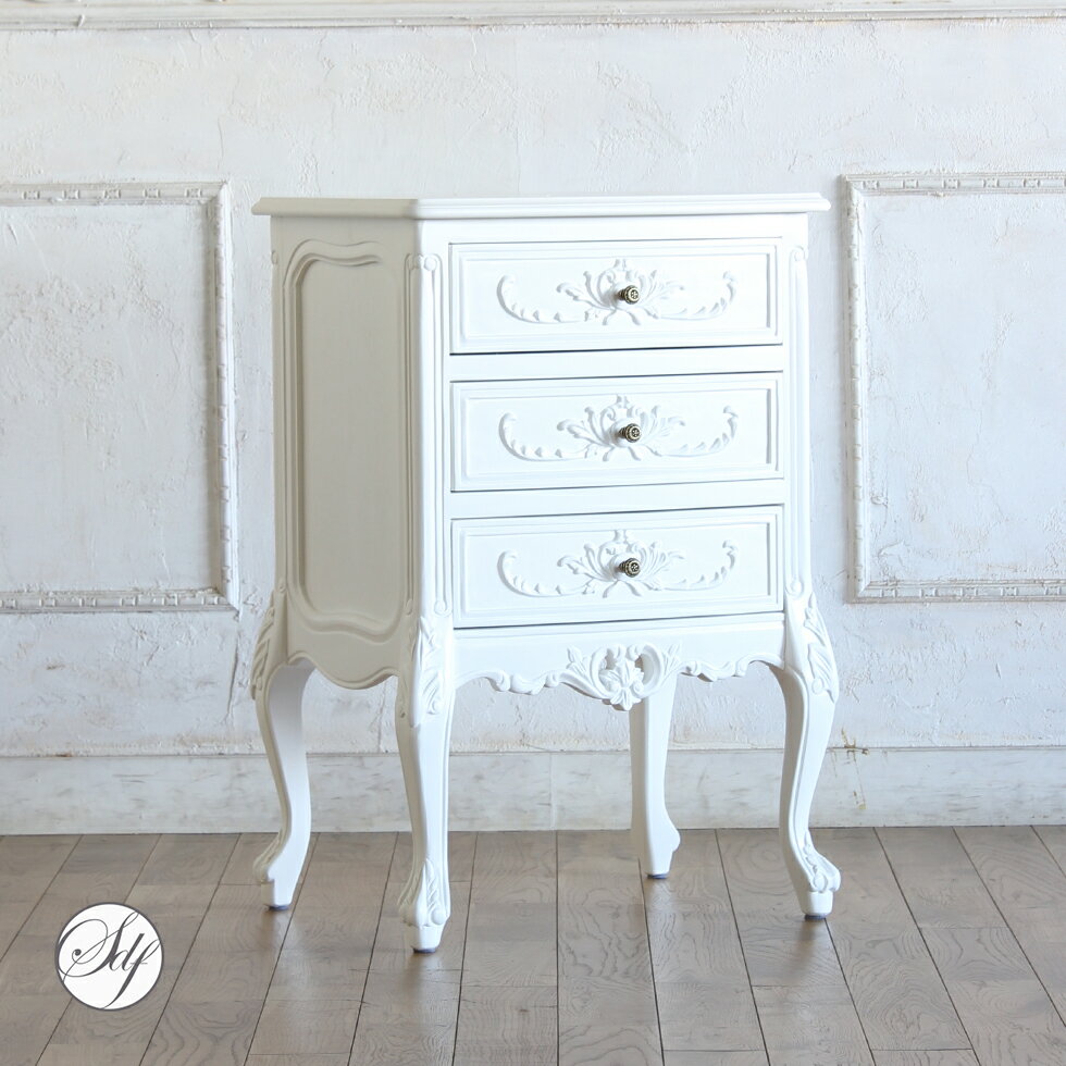 姫系 家具 チェスト かわいい 引き出し収納 ベッドサイド 収納 タンス 高さ 低め ウッド 木製 ミニチェ..